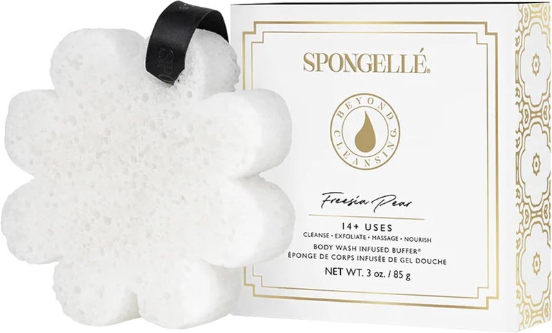 SPONGELLÉ Spongelle Wild Flower Buffer Body Scrubber with Box | Bath & Shower Loofah for Women | Exfoliator with Body Wash Infused | 14+ uses (Coconut Verbena, Grapefruit Cassis, Freesia Pear) - Image 4